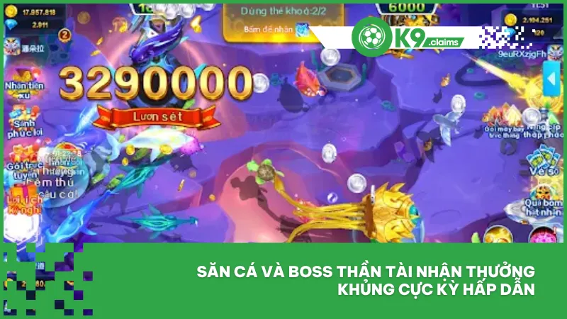 Săn cá và boss thần tài nhận thưởng khủng cực kỳ hấp dẫn